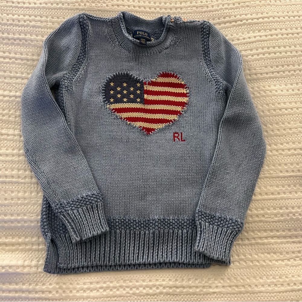 Girls Ralph Lauren flag sweater